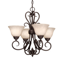 Golden 8606-GM4 RBZ-TEA - Wry Lighting Homestead 4-light Chandelier in Rubbed Bronze